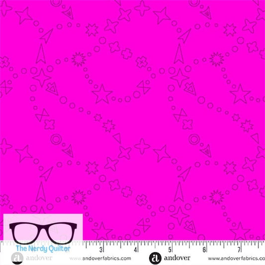 Preorder: Color Camp Bloom Trailmap in Peony by Alison Glass for Andover - Sold by The Half Yard A-10421-E