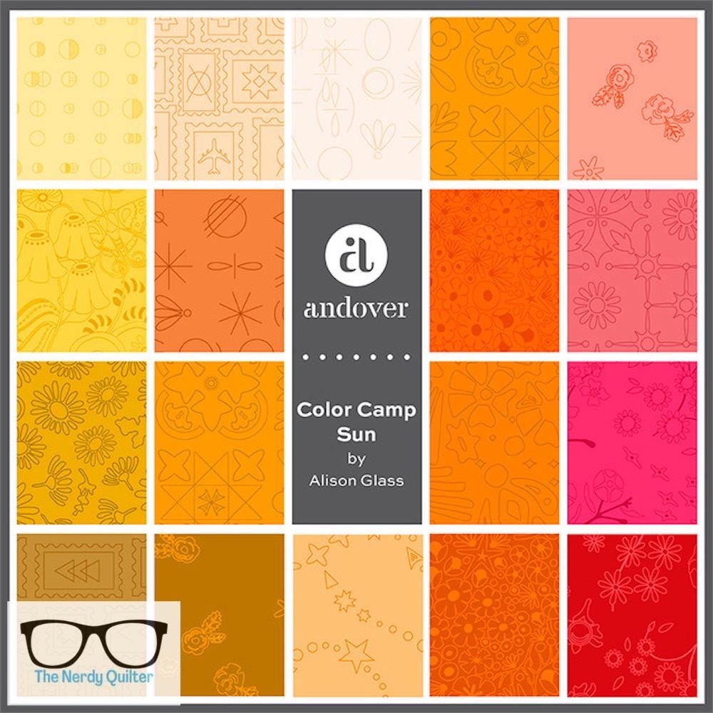 Preorder: Color Camp Sun Gameday in Muted Honey by Alison Glass for Andover - Sold by The Half Yard A-10430-O