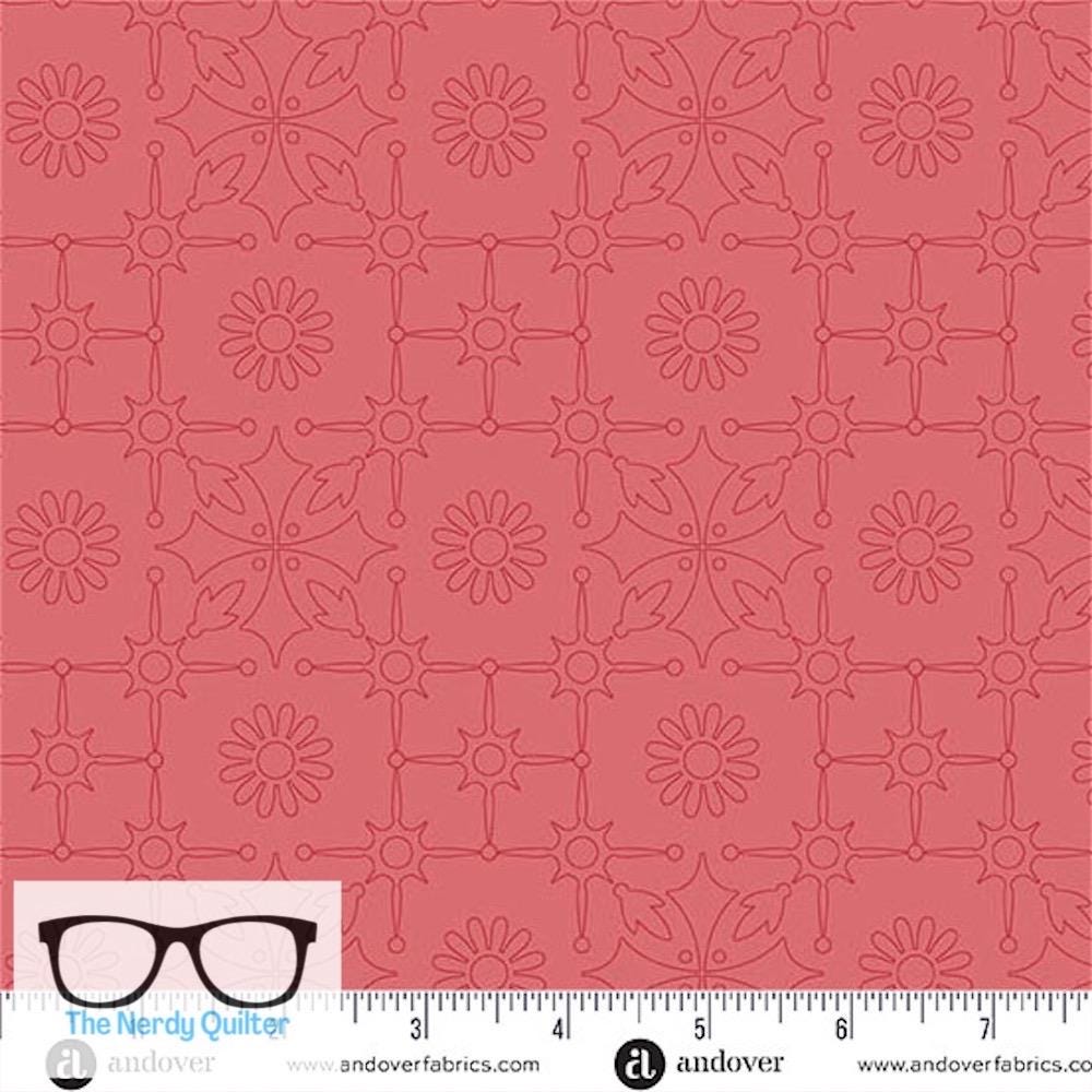 Preorder: Color Camp Sun Leatherwork in Muted Ruby by Alison Glass for Andover - Sold by The Half Yard A-10429-R