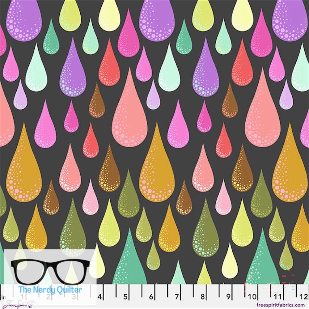 Preorder: Prince Charming Deja Vu Dewdrops in Licorice by Tula Pink for Freespirit - Sold by The Half Yard PWTP275.LICORICE