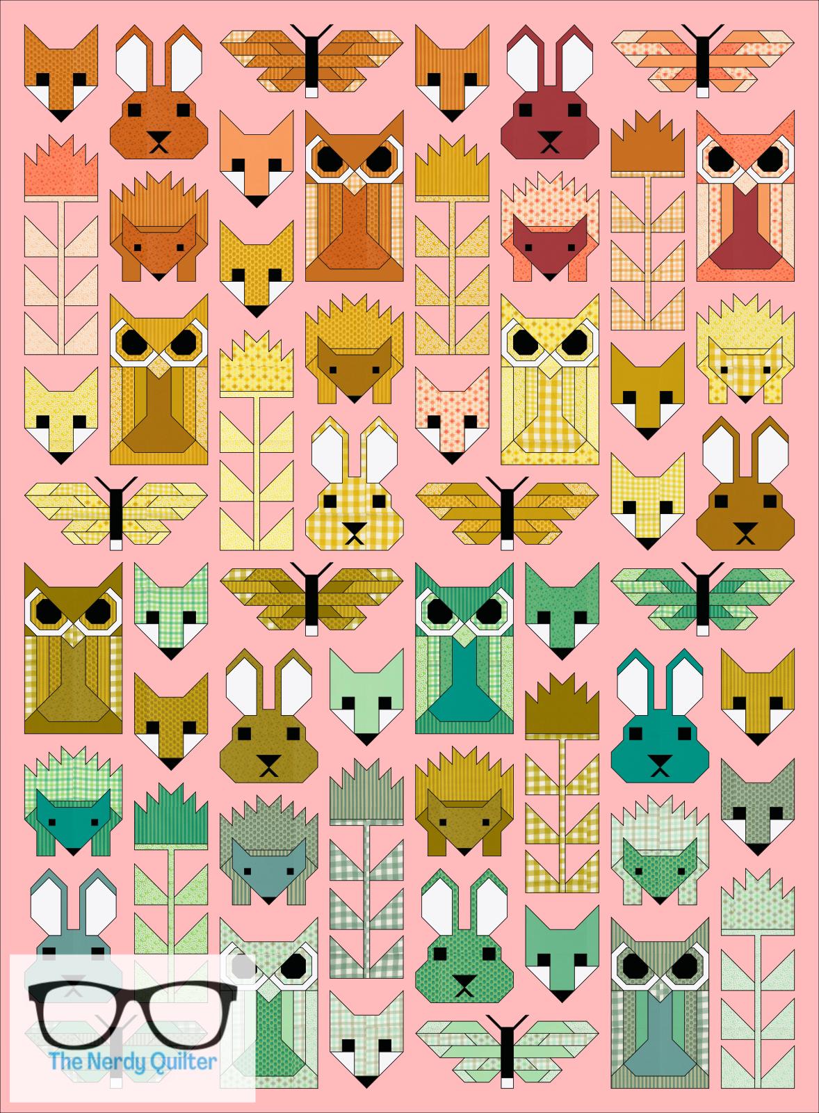 Preorder: Fancy Forest Quilt Kit and Pattern by Elizabeth Hartman Featuring Popcorn