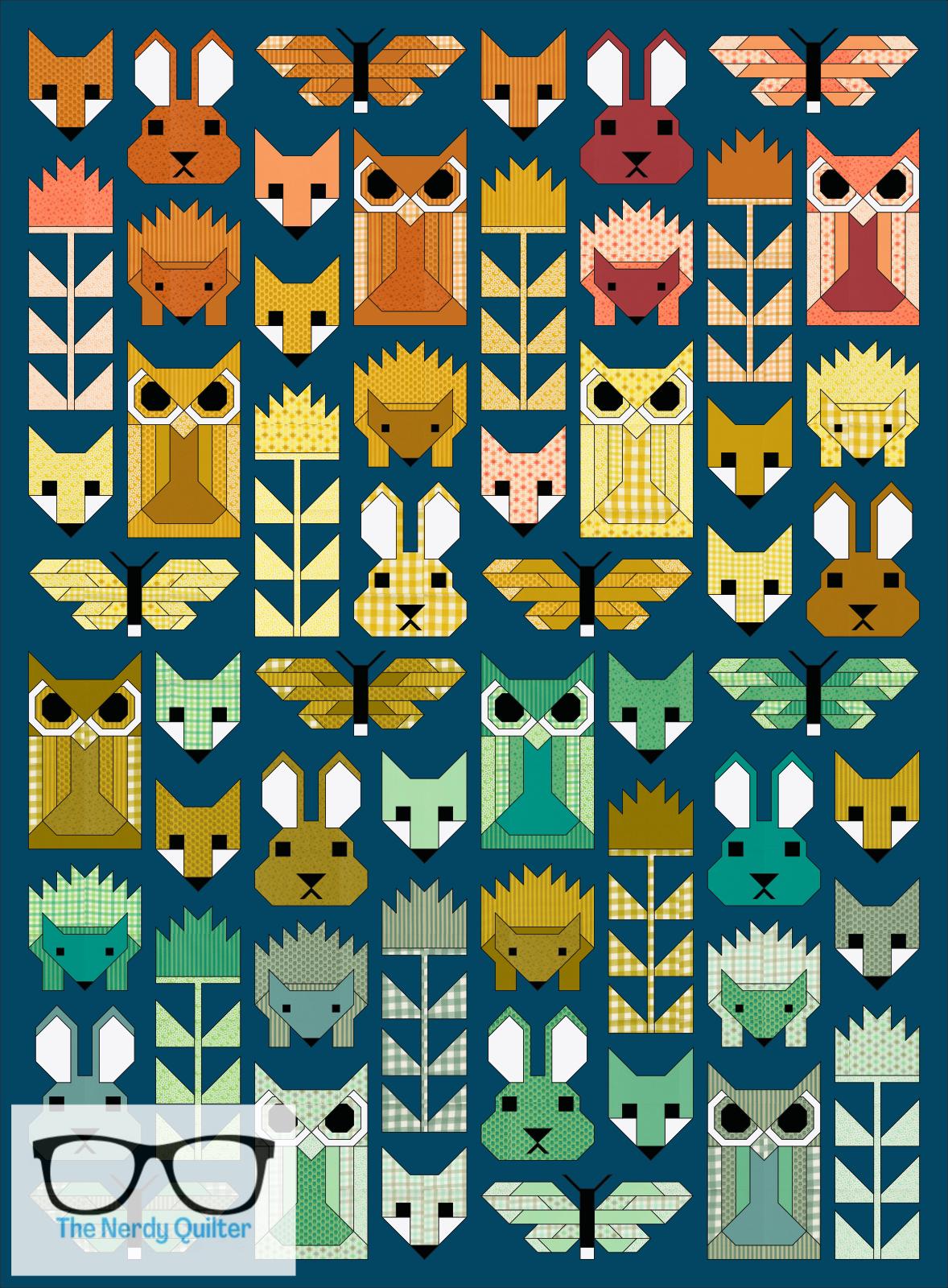 Preorder: Fancy Forest Quilt Kit and Pattern by Elizabeth Hartman Featuring Popcorn