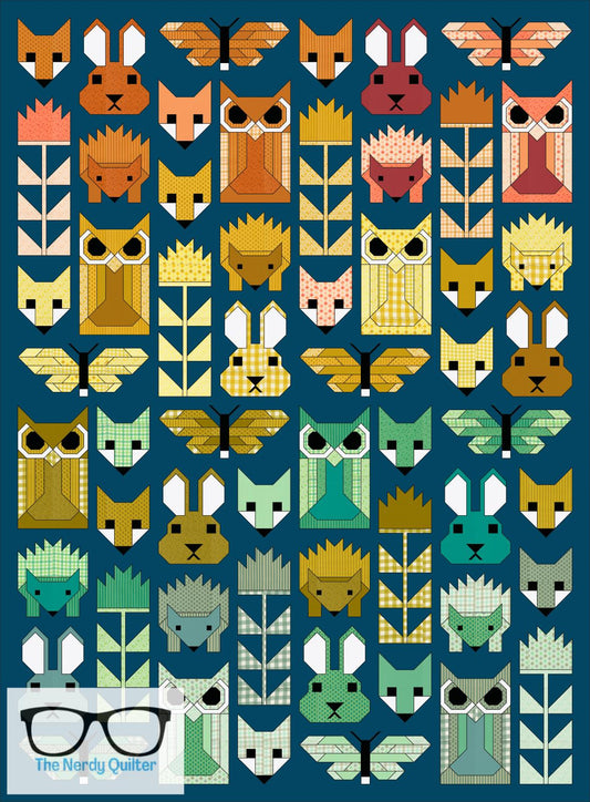 Preorder: Fancy Forest Quilt Kit and Pattern by Elizabeth Hartman Featuring Popcorn