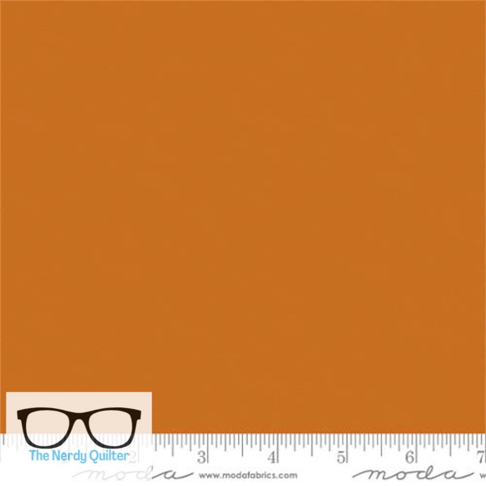 Preorder: Bella Solids Pumpkin 9900 454 Moda #1 Elizabeth Hartman Popcorn Coordinates - Sold by the Half Yard