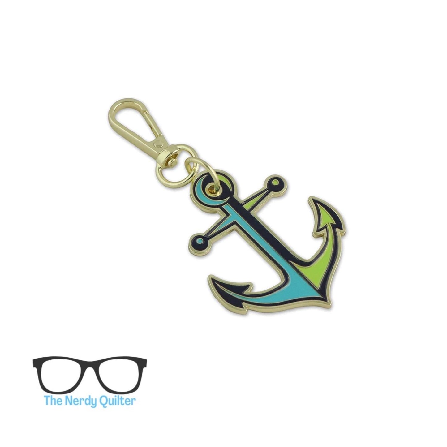 Tula Pink Floral Reef Collection: Anchors Aweigh Marine Bag Charm