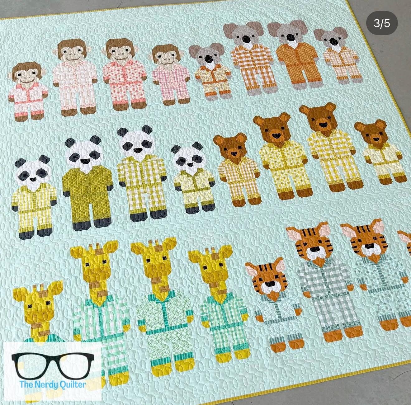 Preorder: Pajama Party Quilt Kit by Elizabeth Hartman featuring Popcorn