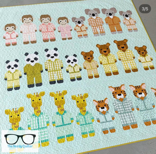 Preorder: Pajama Party Quilt Kit by Elizabeth Hartman featuring Popcorn