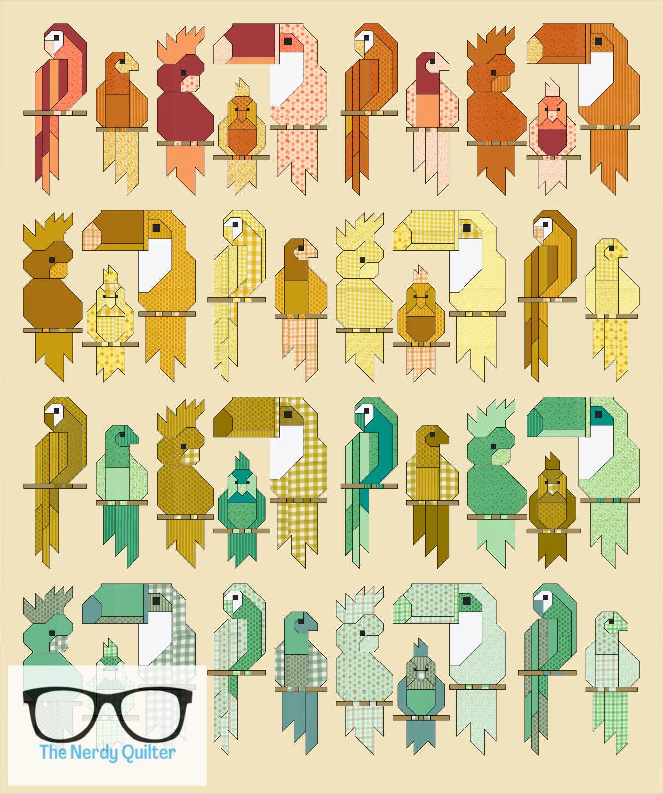 Preorder: Pretty Birds Quilt Kit and Pattern by Elizabeth Hartman Featuring Popcorn