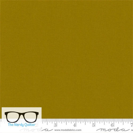 Preorder: Bella Solids 2025 Split Pea 9900 485 Moda #1 Elizabeth Hartman Popcorn Coordinates - Sold by the Half Yard