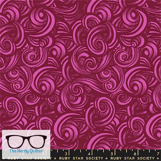 Preorder: Fireglow Smoke Swirls in Rose by Sarah Watts for Moda *October Delivery*