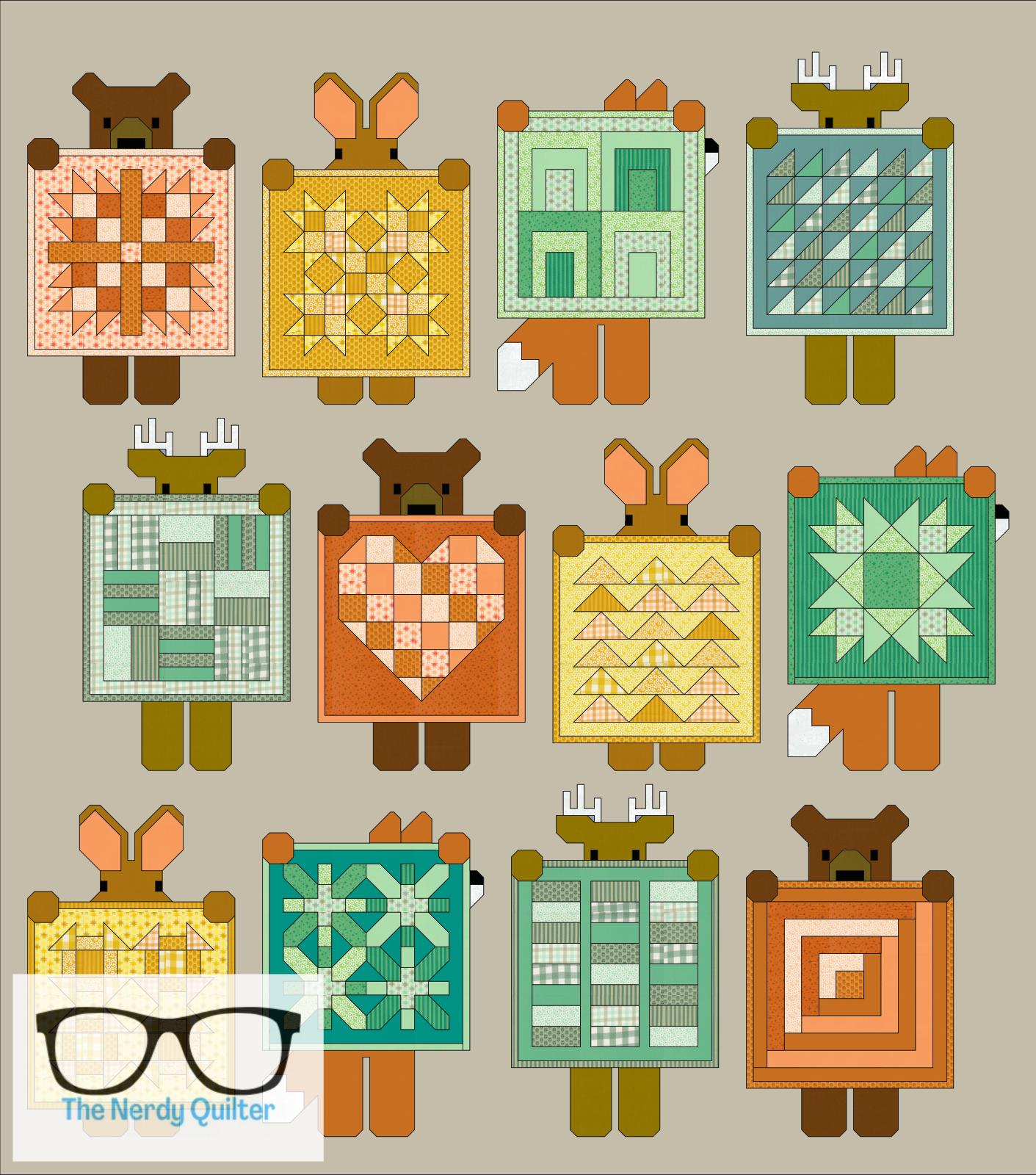 Preorder: Show and Tell Curated Quilt Kit by Elizabeth Hartman featuring Popcorn and Bella Solids