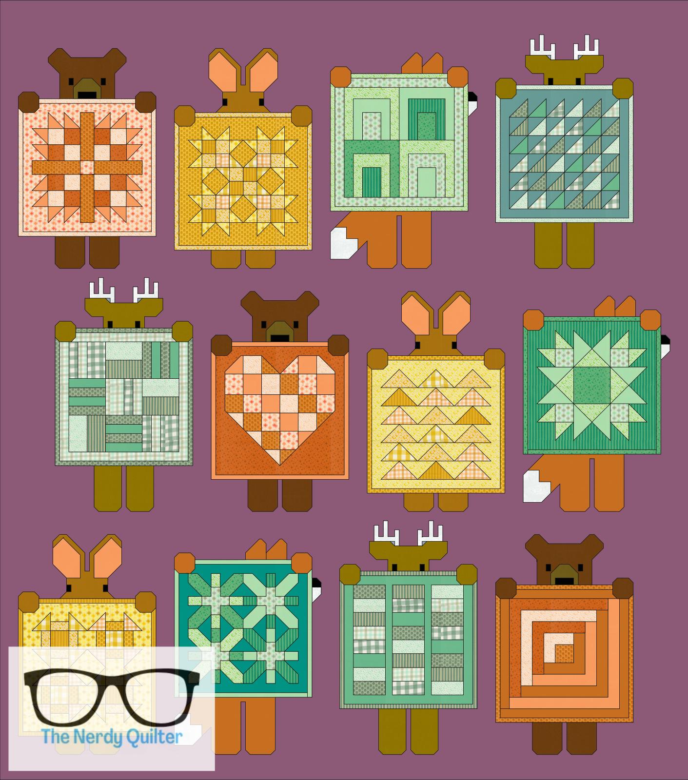 Preorder: Show and Tell Curated Quilt Kit by Elizabeth Hartman featuring Popcorn and Bella Solids