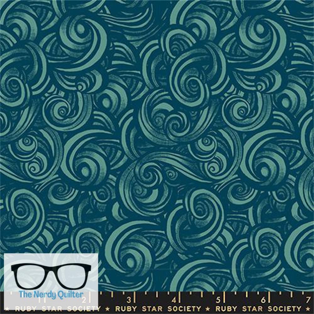 Preorder: Fireglow Smoke Swirls in Watercress by Sarah Watts for Moda *October Delivery*
