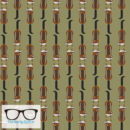 Preorder: Charley Harper Shaker Lakes Chipmunks Poplin by Charley Harper for Birch Fabrics