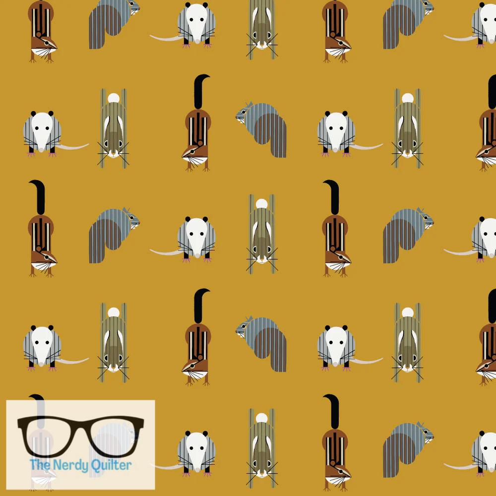 Preorder: Charley Harper Shaker Lakes Fluff Poplin by Charley Harper for Birch Fabrics