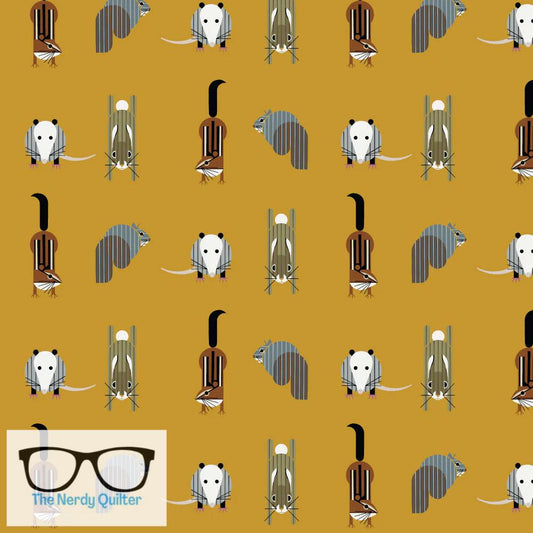 Preorder: Charley Harper Shaker Lakes Fluff Poplin by Charley Harper for Birch Fabrics