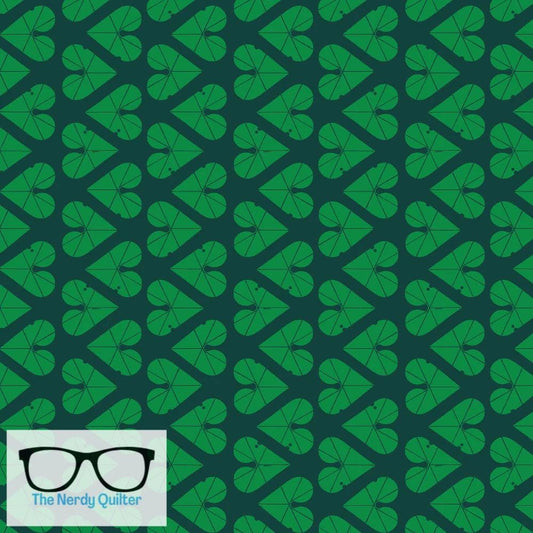 Preorder: Charley Harper Shaker Lakes Heart Leaves Poplin by Charley Harper for Birch Fabrics