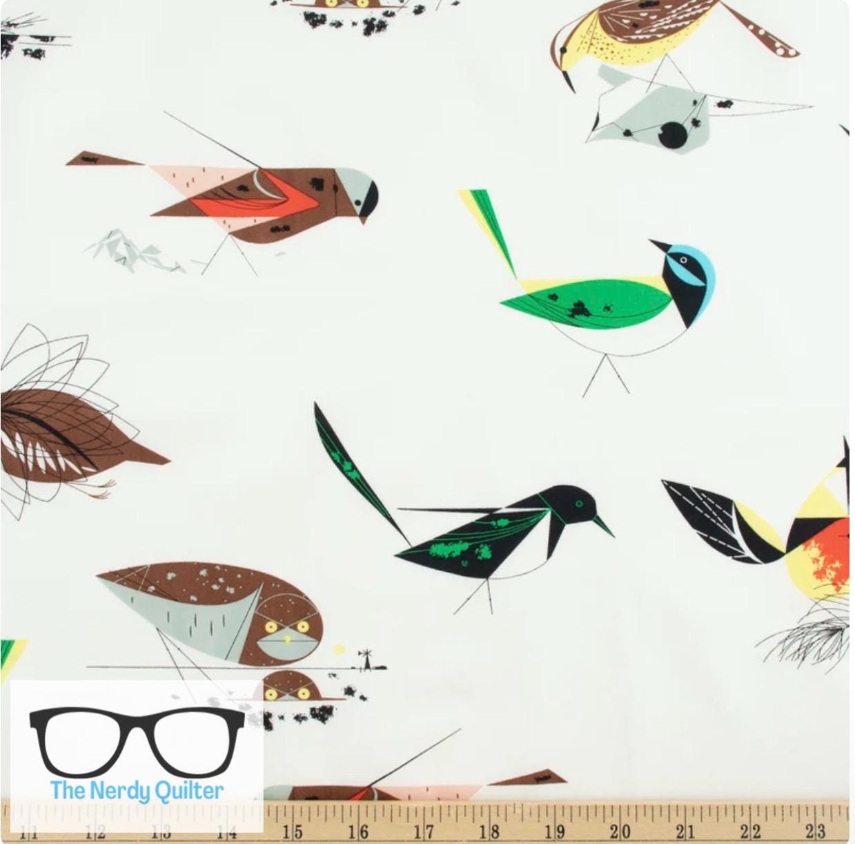 Preorder: Charley Harper Western Birds Main Poplin by Charley Harper for Birch Fabrics - Birch 10 Year Anniversary