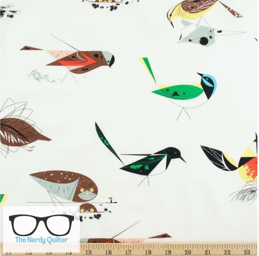 Preorder: Charley Harper Western Birds Main Poplin by Charley Harper for Birch Fabrics - Birch 10 Year Anniversary