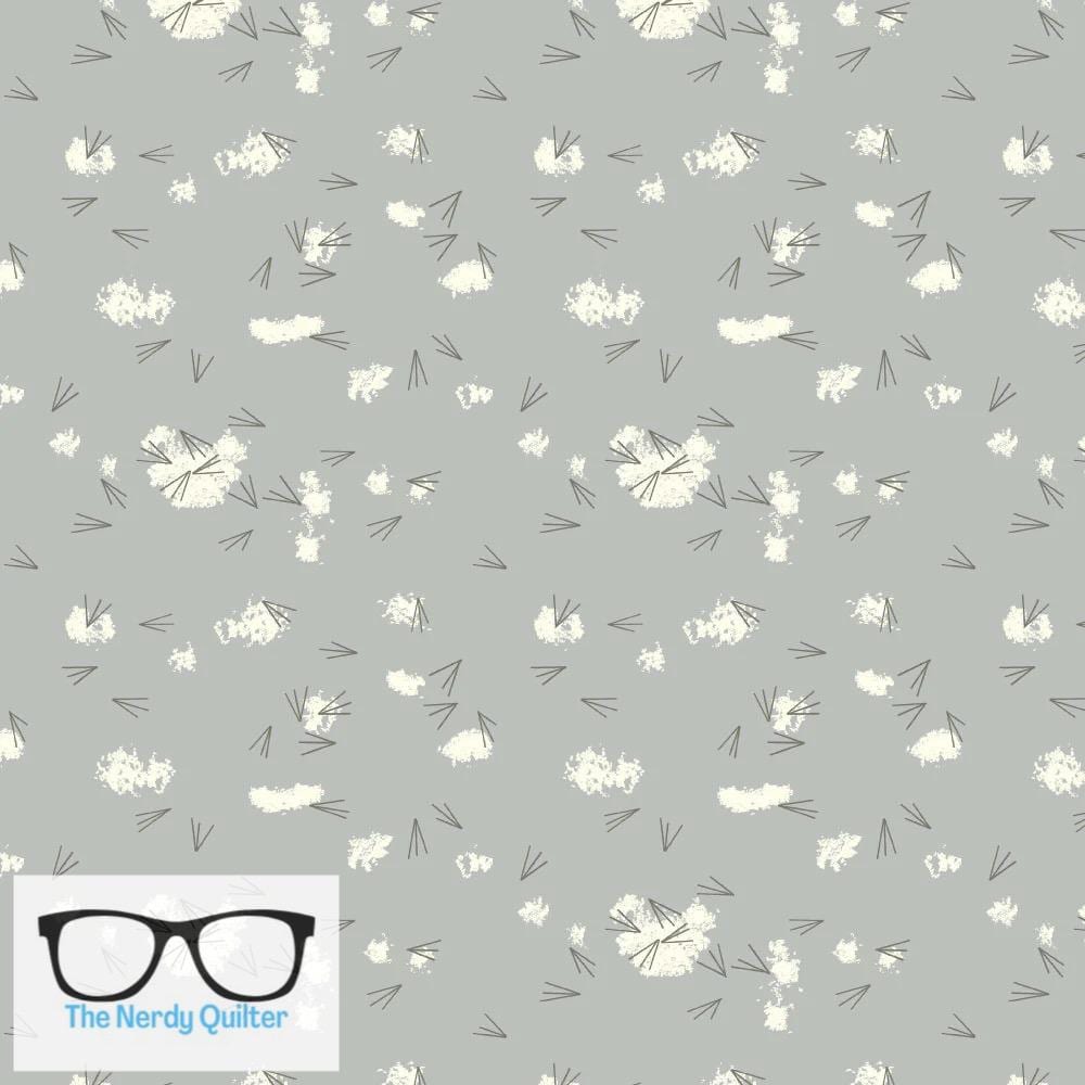 Preorder: Charley Harper Western Birds Mini Tracks Gray Poplin by Charley Harper for Birch Fabrics - Birch 10 Year Anniversary