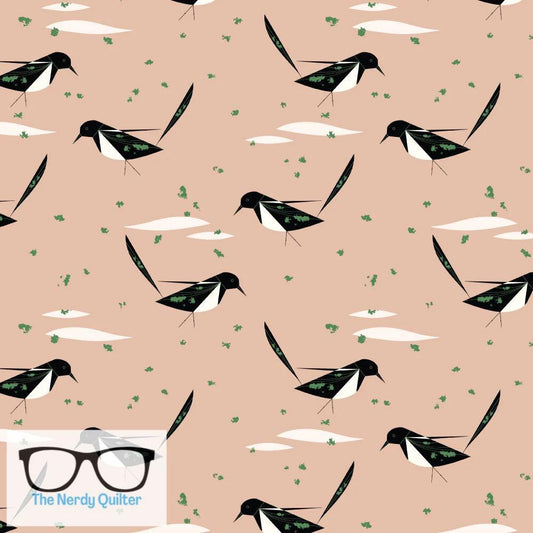 Preorder: Charley Harper Western Birds Mini Black Billed Magpie Poplin by Charley Harper for Birch Fabrics - Birch 10 Year Anniversary