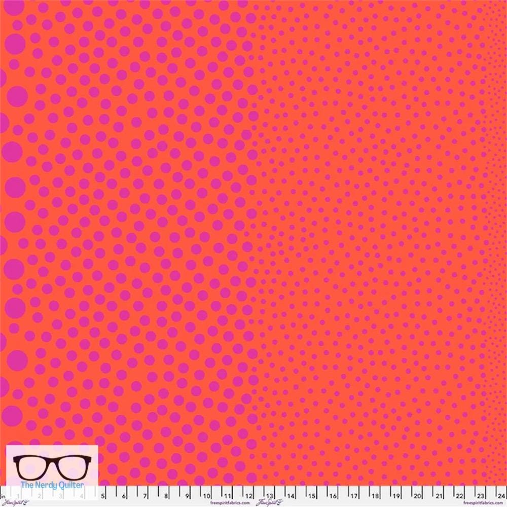 Preorder: True Colors Sticks and Stones in Tomato by Tula Pink for Freespirit - PWTP299.Tomato
