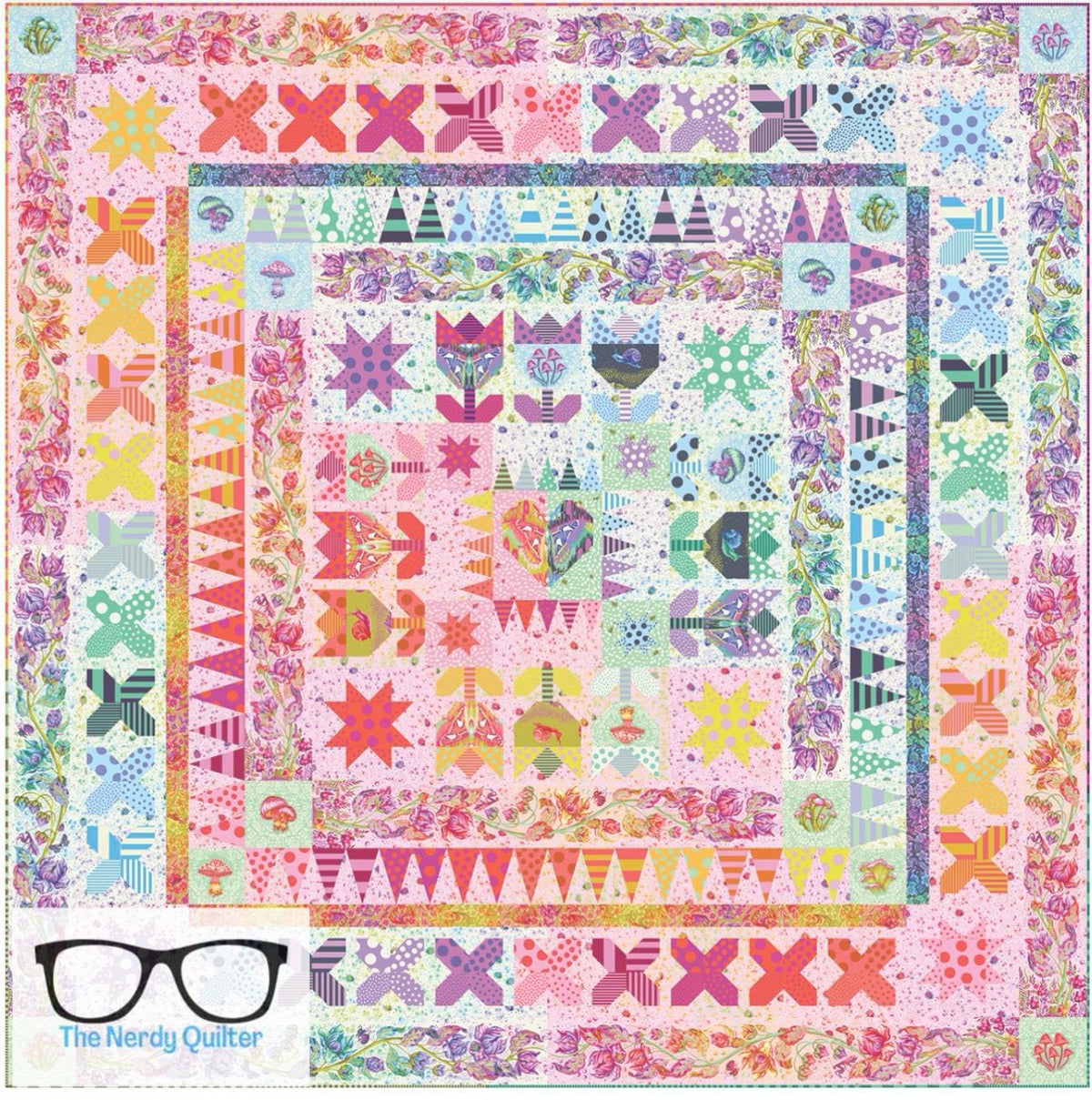 Preorder: Down to Earth Gardens of the Galaxy Wuilt Kit by Tula Pink for Freespirit - KIT2QTTP.GARDENS