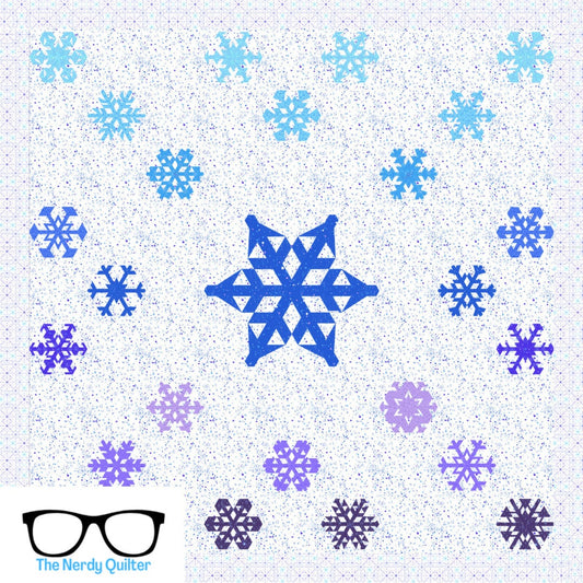Preorder: Snowflakes Quilt Kit and Pattern by Canuck Quilter Designs Featuring Deco Frost by Giucy Giuce