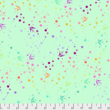 True Colors Fairy Dust in Mint by Tula Pink for Freespirit PWTP133.Mint
