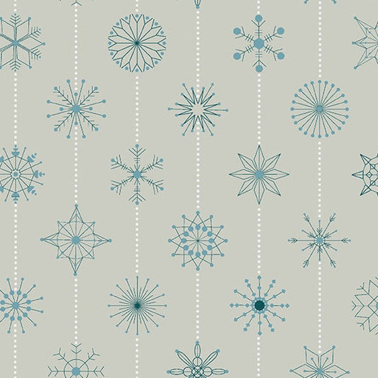 Natale Snowflakes in Grigio by Giucy Giuce for Andover